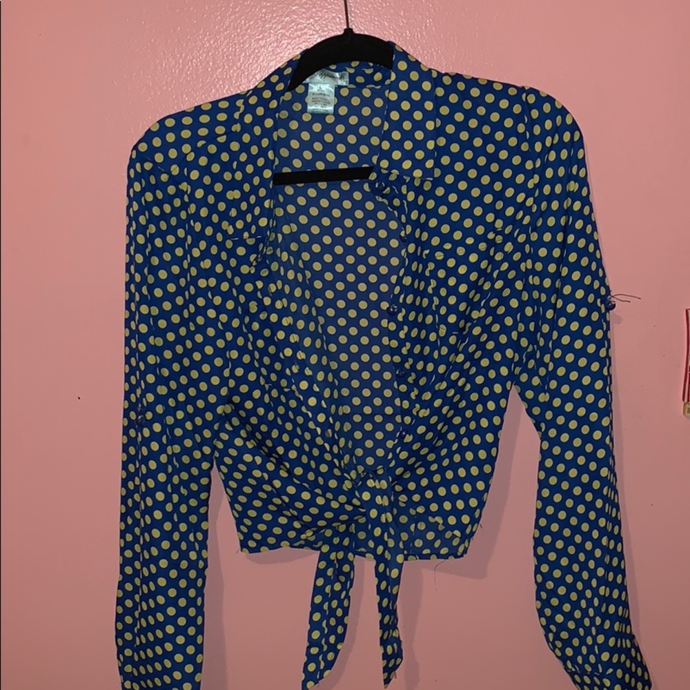Polka Dot crop top blouse